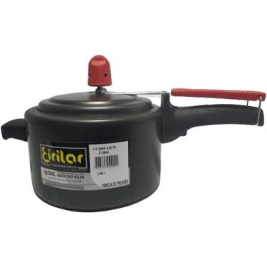 Imagem de Panela De Pressão Pequena Antiaderente 2 Litros Teflon Preta - EIRILAR