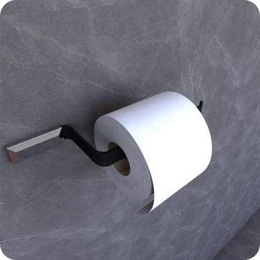 Imagem de Porta Papel Higiênico De Parede Preto e Cromo Empire - MetalCromo