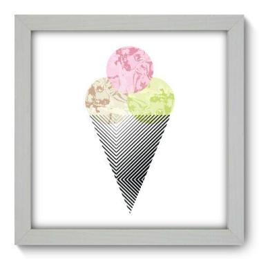 Imagem de Quadro Decorativo - Sorvete - 22cm x 22cm - 161qnaab - Allodi
