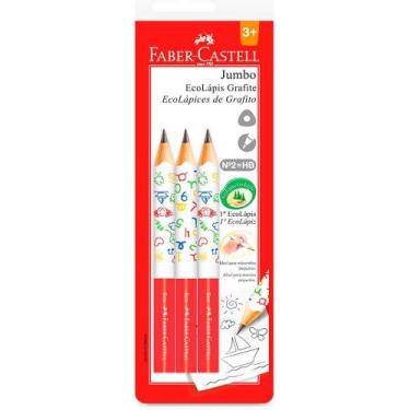 Imagem de Lápis EcoLápis Jumbo com 03 Unidades Faber Castell