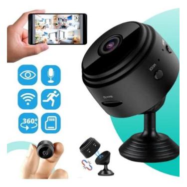 Imagem de Camera Mini Magnetica Com Aplicativo Visão Noturna A9 - kapbom