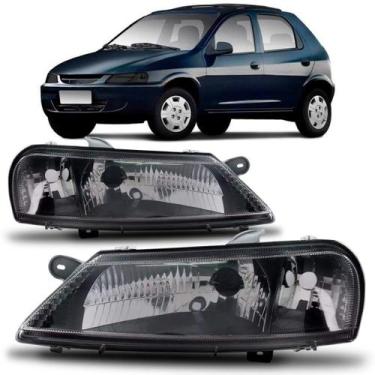 Imagem de Farol chevrolet celta 2000 2001 2002 2003 2004 2005 2006 fumê - SP ACE