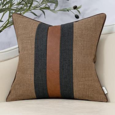 Imagem de Capa de travesseiro Yangest Patchwork 45x45cm Luxury Cotton Brown