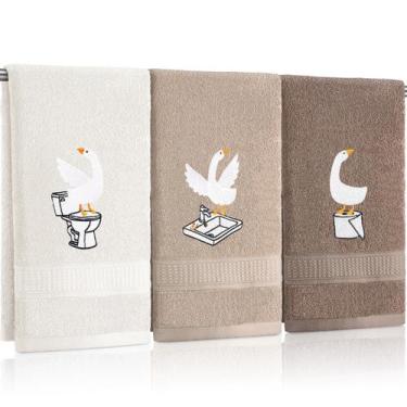 Imagem de Toalhas de mão Hillsuren Silly Goose Brown Farmhouse x3