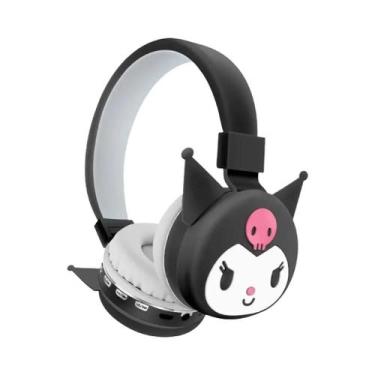 Imagem de Fones De Ouvido Bluetooth Hello Kitty Rosa Sem Fio Dobráveis Leves Com