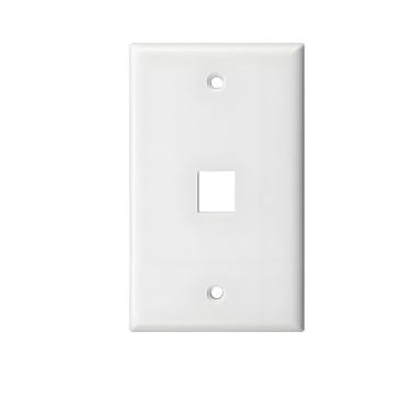 Imagem de Placa frontal de rede tipo 120 para sistema de cabeamento de estrutura, 1/2/3/4/6 portas branca (50, 1 porta)