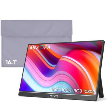 Imagem de Monitor portátil ARZOPA 16,1" 100% sRGB FHD com bolsa de manga