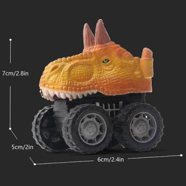 Imagem de Carros de brinquedo de dinossauros para crianças puxar para trás brinq