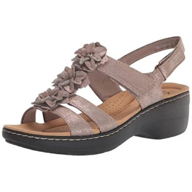 Imagem de Clarks Merliah Sheryl Sandália masculina de salto, Castanho-acastanhado sintético, 9