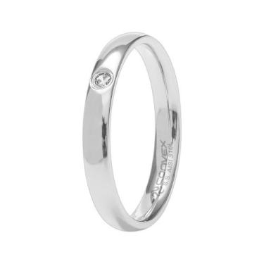 Imagem de Aliança de Namoro Aster Abaulada 3mm com Zircônia - Convex, 10