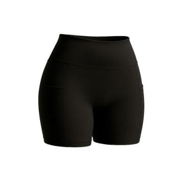 Imagem de Short Fitness Com Bolso Feminino Corrida Treino Liso Básico - FRISTYLE