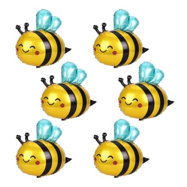Imagem de 6 Pcs Bumble Bee Balloons, Bee Decorations for Party Bee Baby Shower Decorations, Bee Cartoon Theme Balloons for Birthday Wedding Supplies