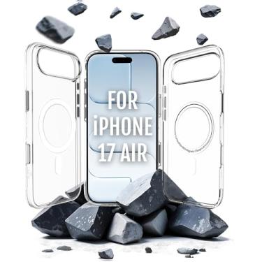Imagem de Capa transparente Roxx | Como a original, apenas melhor | Resistente ao amarelamento | para iPhone 17 Air | com botão de câmera | Capa rígida | Proteção de tela e câmera | para acessórios MagSafe