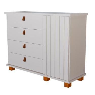 Imagem de Cômoda Ripada para Quarto e Sala - Móvel Organizador com Design Modern