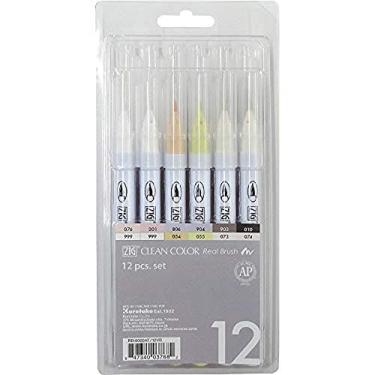 Imagem de Pincel Kuretake Zig Real Brush 24 canetas, 12 pale colors set, 1