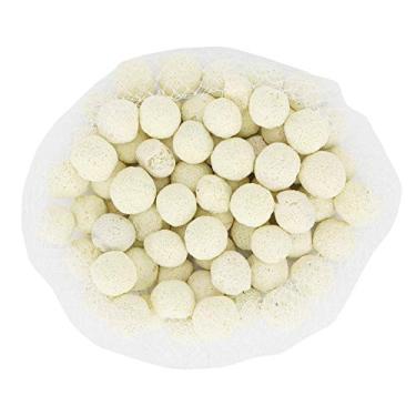 Imagem de Anéis de cerâmica de meio de filtro de aquário de peixes de aquário anéis de cerâmica de carbono ativado bolas bio anel de filtro de cerâmica com saco de malha (amarelo)