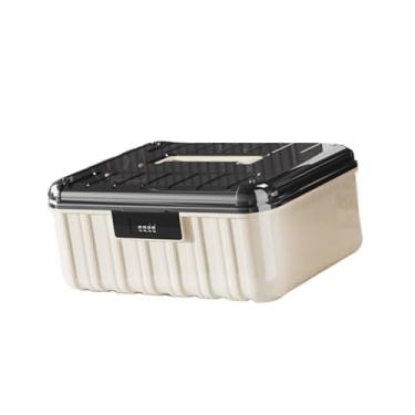 Imagem de AFXGUSD Caixa de Armazenamento com Fechadura, Recipiente com Tampa, Organizador de Brinquedos Infantis, Estojo para Quarto Infantil, Berçário E, 36.2 X 28.5 X 15.8