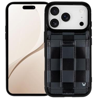 Imagem de Walli Capas para iPhone 17 Pro, carteira estética, porta-cartões, comporta até 2 cartões - capa de telefone bonita e moderna para mulheres, serve para iPhone 17 Pro, com suporte e alça de dedo