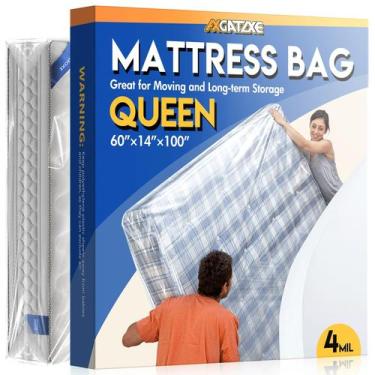 Imagem de Bolsa de colchão de plástico Axgatoxe Waterproof Moving Storage Queen