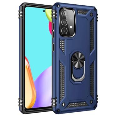 Imagem de SORAKA Capa para Samsung Galaxy A52 com suporte para anel Capa Slim Fit de TPU macio Capa Samsung Galaxy A52s 5G com placa de metal para suporte magnético de telefone para carro