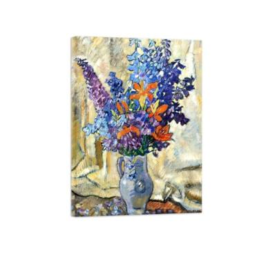 Imagem de Flores Pintura em tela Famosa Pintura Reprodução-Quadros para sala de estar-Flores 9-Pôster pronto para pendurar 50x70cm Tela Embrulhada