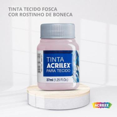Imagem de Tinta para tecido fosca com 37ml cor rostinho de boneca - ACRILEX