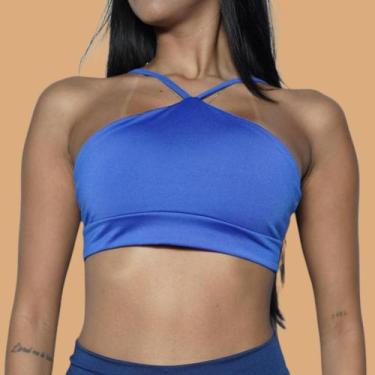 Imagem de Top Esportivo com Alça em V- Modelo Feminino, Leve, Confortável e Esti