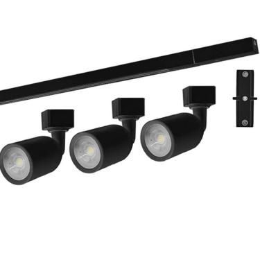 Imagem de Kit Trilho Direct Led Preto 6500k - 15090233 - Taschibra