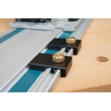 Imagem de Paradas de limite de trilho de guia compatíveis com trilhos Makita (alumínio)