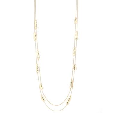 Imagem de Noessla Colar longo de ouro para mulheres, corrente longa com contas, bijuteria, presente para mulheres, moderno, Zinco, Sem Pedra Preciosa