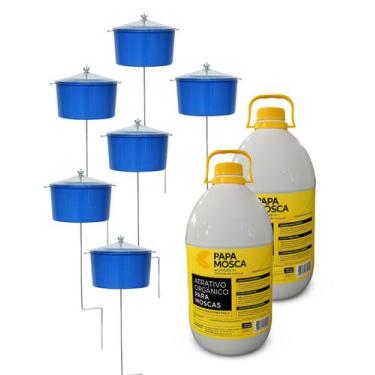 Imagem de Kit 6 Armadilha Papa Mosca 10 Litros De Atrativo Pega Mosca - Global C