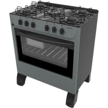 Imagem de Fogão a Gás Braslar Carina Black 5 Bocas Acendimento Automático, PRETO