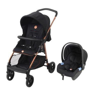 Imagem de Carrinho c/ Bebê Conforto Travel System LUI Cobre Burigotto