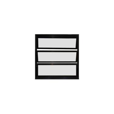 Imagem de Vitro Basculante de Alumínio Preto 60x40 Linha 25