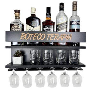 Imagem de Barzinho de Parede - Boteco Terapia - 54x28 - Preto