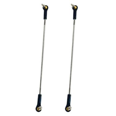 Imagem de 2PCS RC Boat Pushrod Set Lever Steering Linkage Tie Rod End Ball Head Joint End with Linkage Rod Pushrod for RC Boat Ship Airplane Helicopter Parts (M3 Tie Rod End, M3x150mm Pushrod)
