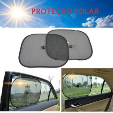 Imagem de Kit Bloqueio Solares Janela Carro Rede Protetor  Solar Redução de Calo