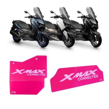 Imagem de Kit Protetor Motor E Divisória Grande Rosa Xmax 250 - Jaspe Ateliê