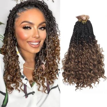 Imagem de Cabelo de crochê Diha Goddess Box Braids 10 cm com pontas encaracolada