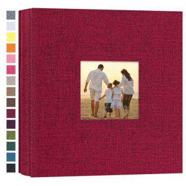 Imagem de Álbum de fotos: potricher, pequeno, 10x15cm, 200 fotos, capa de linho,