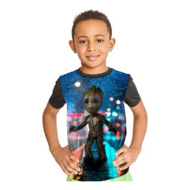 Imagem de Camiseta Infantil Baby Groot Full Print Ref:527 - smoke, Preto, 6