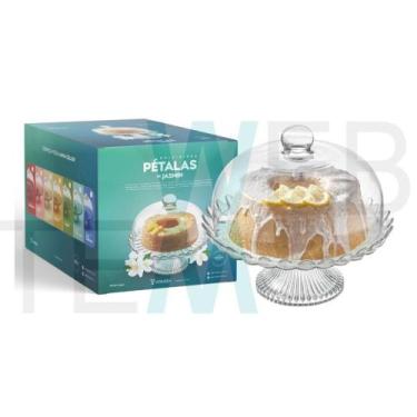 Imagem de Boleira de Vidro com Pé Vitazza B Sobremesa Decoração Organização Mesa