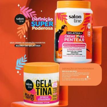 Imagem de Kit Definição Extraordinária com Creme para Pentear 1kg e Gelatina 550