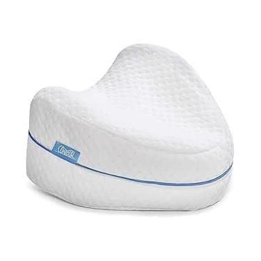 Imagem de Almofada Ortopédica para Joelhos e Pernas, Suporte para Dormir, Alívio de Pressão na Coluna e Quadril, Branco