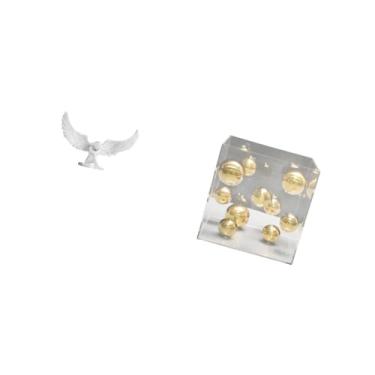 Imagem de Fenteer Escultura de Anjo de Resina com Capa de Asa de Acrílico Transparente, Ornamento para Estante de Escritório, Corredor, Mesa, Prateleira, Decor