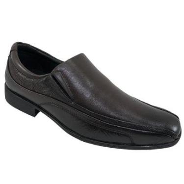 Imagem de Sapato Conforto Couro Pipper Tradicional Masculino - Marrom - 43-Masculino