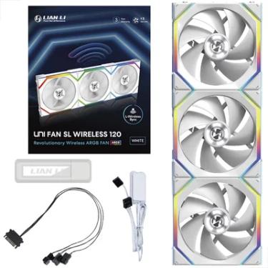Imagem de Kit 3 Cooler Lian Li Gamer Uni Fan Sl Wireless 120 ARGB