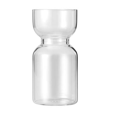 Imagem de SOLUSTRE Copo de café ampulheta design exclusivo de vidro para experiência de bebida elegante, acabamento suave, atraente copo decorativo de bebida para coquetéis e bebidas frias