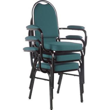 Imagem de Kit com 3 Cadeiras para Auditório Linha Hotel Verde