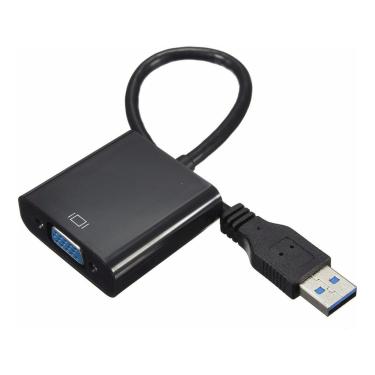 Imagem de CABO CONVERSOR ADAPTADOR USB X VGA MONITOR MULTITELAS PC